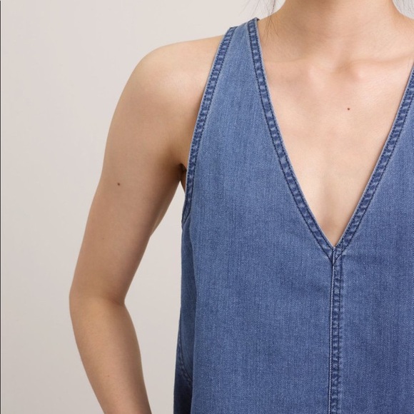 Aritzia Wilfred V neck jean top - Picture 3 of 3